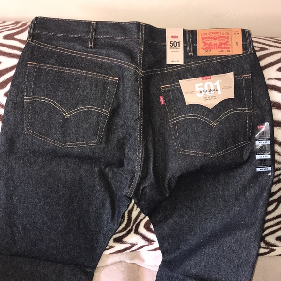 Levi’s 501 original 40 x 30 shrink to fit straight leg jeans New - Picture 4 of 8